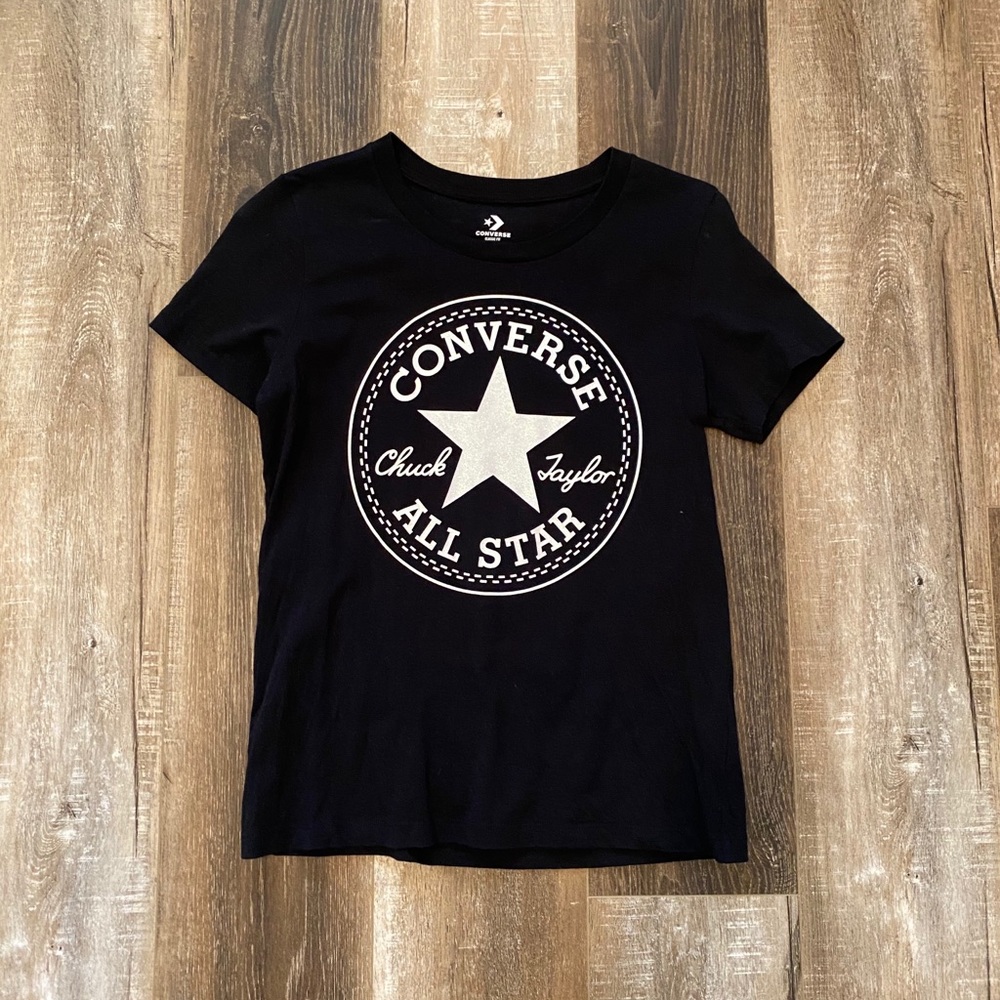 Converse/Black/T-Shirt/White Sparkle/Medium